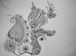 A1 henna design