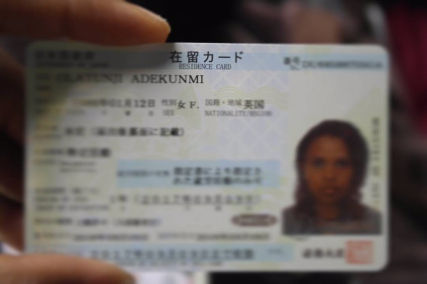 blurred residence card